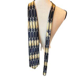 Bergamo New York Silk Tie Handmade Black Gold